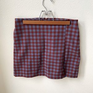 Checkered Gingham Mini Skirt